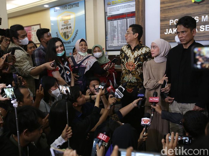 Lesti Kejora saat ditemui di Polres Jakarta Selatan.