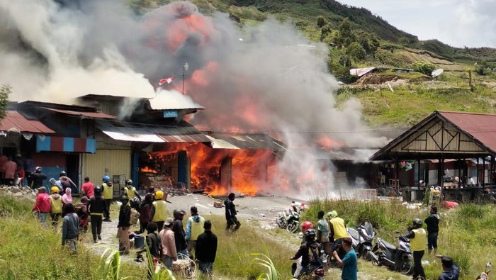 Kebakaran pasar di Puncak Jaya, Papua