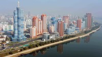Pemandangan Jalan Mirae Scientists di Pyongyang, Korea Utara. (Reuters/KCNA)