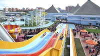 Suasana Taman Air Munsu di Pyongyang, Korea Utara. (Reuters/KCNA)
