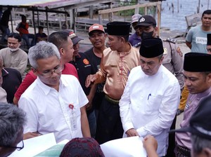 Gubernur Riau Tinjau Lokasi Konstruksi Jembatan Bengkalis-Pulau Padang