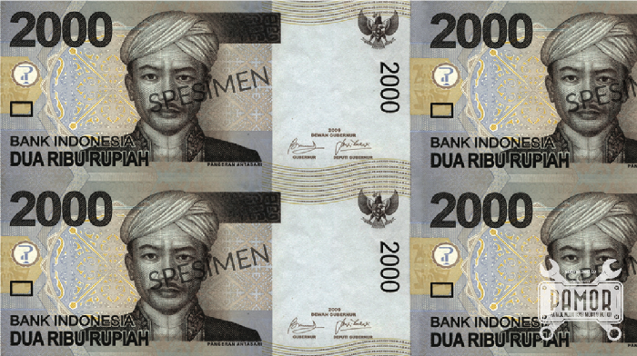 Penampakan uang rupiah bersambung