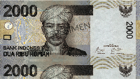 Uang Kertas Bersambung 2 Bilyet Rp 2.000, bergambar Pangeran Antasari. Foto: Dok. Bank Indonesia