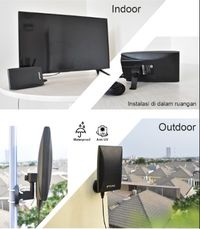 antena de tv digital hdtv interior antenas tv 80 millas para 4k 1080p | eBay