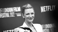 Keriput mata itu sangat terlihat, bahkan dalam foto hitam-putih Cate Blanchett yang tersebar.  Foto: Gareth Cattermole/Getty Images f/Gareth Cattermole