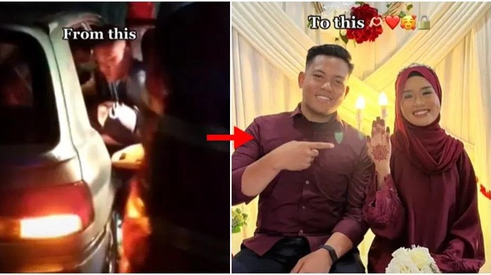 Foto kisah pasangan Izzati dan Hakim viral di media sosial. Foto kisah pasangan Izzati dan Hakim viral di media sosial.