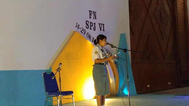 Lomba baca puisi tingkat SMA/SMK se-Jembrana, Minggu (16/10/2022).