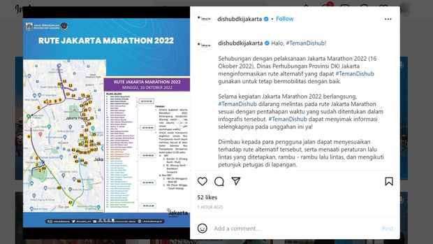 Rute Jakarta Marathon 2022.