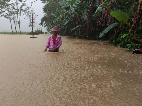 banjir di Dusun Rowo Terate Desa Sitiarjo Kecamatan Sumbermanjing Wetan