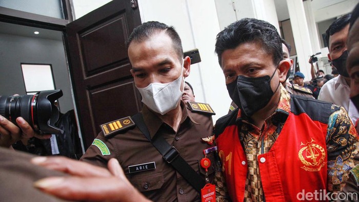 Ferdy Sambo usai menjalani sidang perdana di PN Jaksel. Ferdy Sambo didakwa melakukan pembunuhan berencana terhadap Brigadir Nopriansyah Yosua Hutabarat.