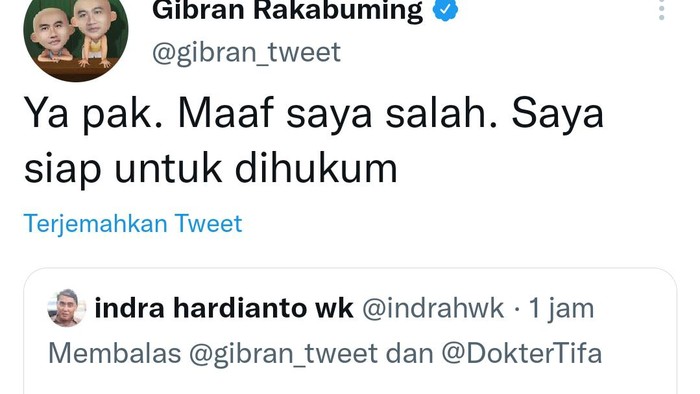Cuitan Wali Kota Solo Gibran Rakabuming Raka.