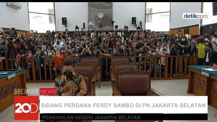 Sidang perdana Ferdy Sambo di PN Jaksel. (Foto: Istimewa)