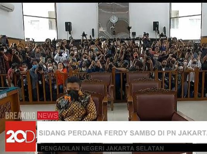 Sidang perdana Ferdy Sambo di PN Jaksel. (Foto: Istimewa)