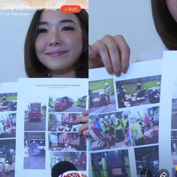 Foto Gisella Anastasia yang memberikan klarifikasi tentang produk Madame Gie yang mengandung bahan berbahaya.