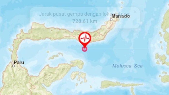 Gempa Bolsel Sulut M 5,1.