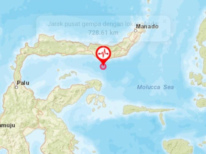 Gempa Bolsel Sulut M 5,1.