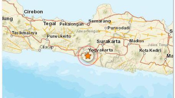 Gempa darat M 1,4 di Bantul, Senin (17/10/2022).