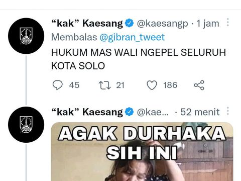Cuitan Kaesang Pangarep.