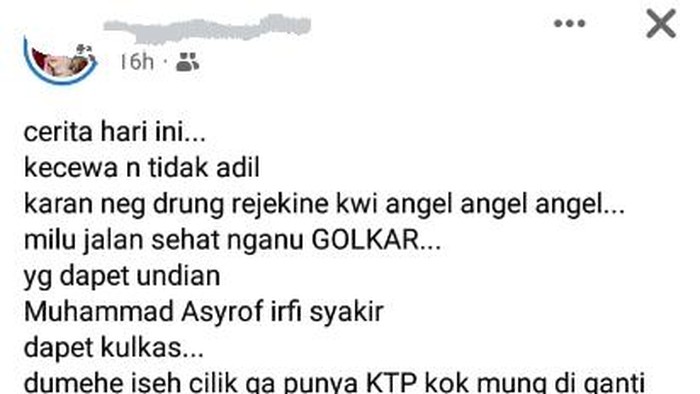 Tangkapan layar jalan sehat Golkar.