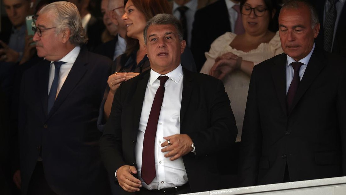 Presiden Barcelona Joan Laporta. (Foto: Anadolu Agency via Getty Images/Anadolu Agency)