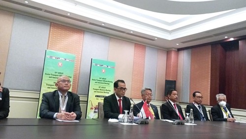 Konferensi pers Kemenhub di The Nusa Dua, Kabupaten Badung, Senin (17/10/2022). (I Wayan Sui Suadnyana/detikBali)