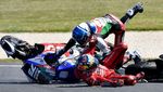 Detik-detik Alex Marquez Seruduk Jack Miller di MotoGP Australia