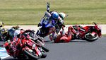 Detik-detik Alex Marquez Seruduk Jack Miller di MotoGP Australia