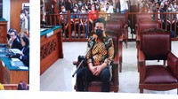 Ferdy Sambo nampak duduk di kursi pesakitan.