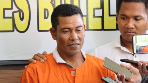 MS (40) tersangka pemerkosa bocah berusia 9 tahun di Kecamatan Tejakula, Kabupaten Buleleng, Bali.