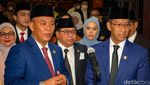 Pj Gubernur DKI Heru-Ketua DPRD Kompak Berjas Biru di Paripurna