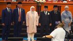 Pj Gubernur DKI Heru-Ketua DPRD Kompak Berjas Biru di Paripurna