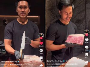 Wow! Dims the Meat Guy Masak Wagyu Langka Pakai Pisau Jepang Bersejarah