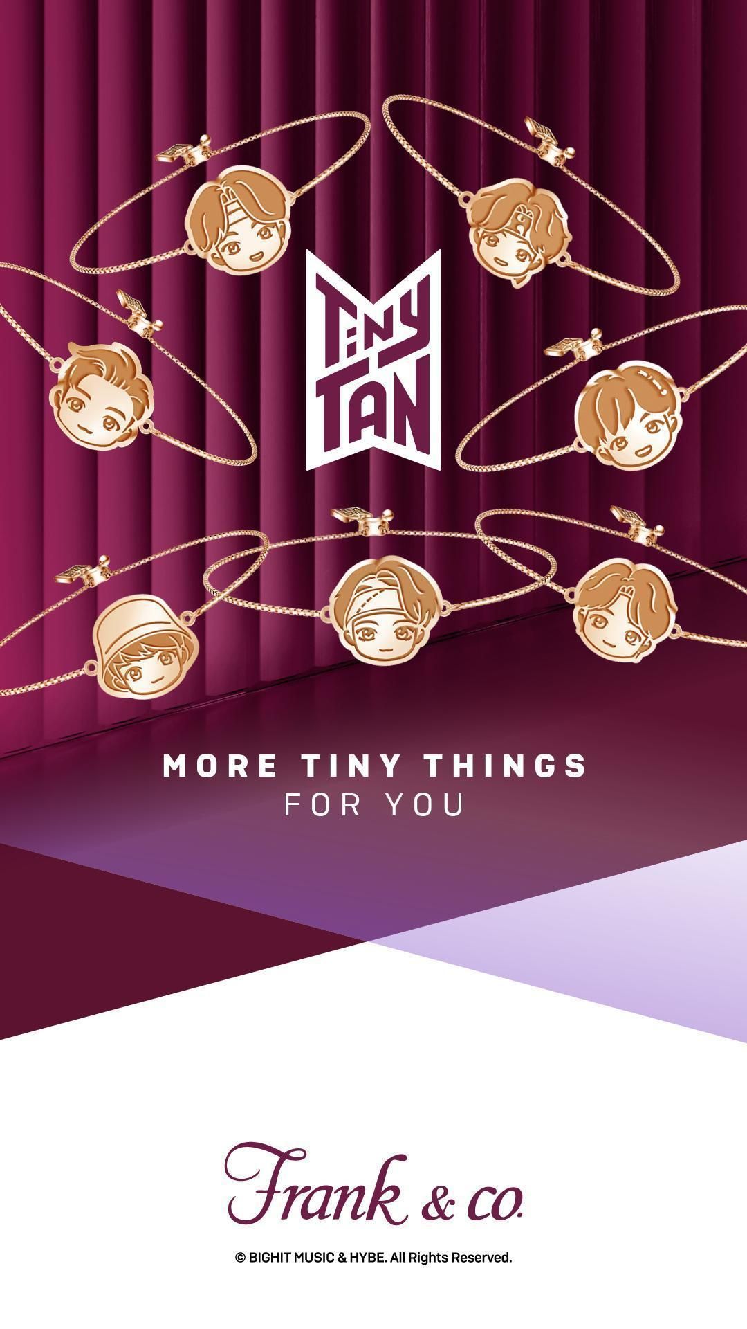 Frank & co.'s TinyTAN Drawstring Bracelet, NEW Frank & co.'s TinyTAN Special Collection