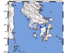 Gempa M 4,0 Guncang Bombana Sultra Malam Ini, Berpusat di Darat