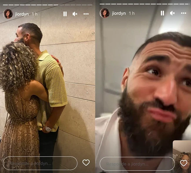 Hingga saat ini Jordan Ozuna dan Karim Benzema belum pernah berbicara ke media terkait hubungan cinta mereka. Namun Jordan sudah beberapakali mengungkap kedekatannya dengan Benzema di Instagram Story. Foto: Instagram jiordyn