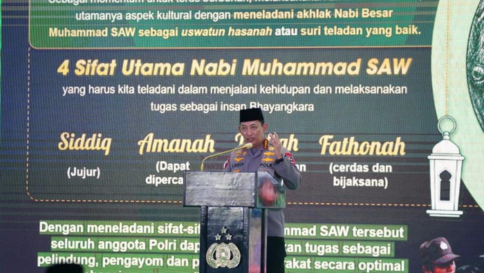 Kapolri Jenderal Listyo Sigit Prabowo saat Maulid Nabi (Dok. Istimewa)
