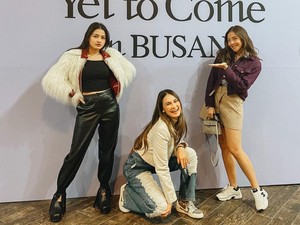 Gaya Luna Maya Nonton Konser BTS di Busan, Celana Robek Seharga Motor Disorot