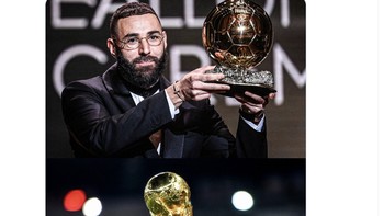 Selanjutnya, Benzema menargetkan Piala Dunia bersama Prancis sebagai juara bertahan. Foto: Twitter