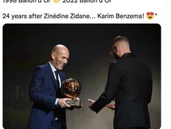 Karim Benzema Raih Ballon dOr, Netizen Kaitkan dengan Zidane