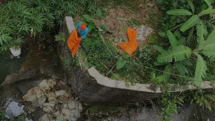 Petugas mengevakuasi ribuan bangkai ayam di Sungai Ngaglik, Salatiga, Selasa (18/10/2022).