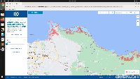 Hutan Mangrove Muara Blacan diprediksi mengalami kenaikan air laut. Serta sepanjang pesisir Jawa Barat mulai dari Pantai Muara Beting hingga Pantai Tanjung Baru. Ada wilayah kadanghaur, Cangkring dan Indramayu juga yang digambar merah dalam peta.