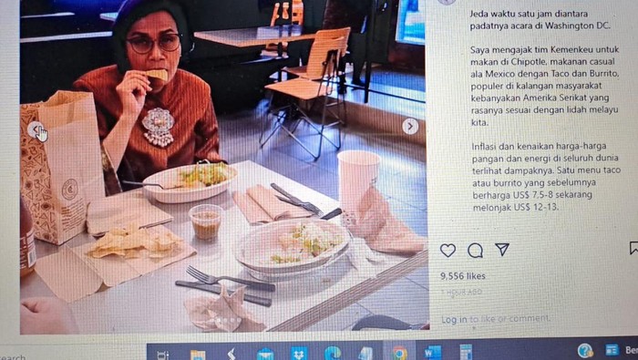 Sri Mulyani Beberkan Ancaman Ekonomi Dunia Sambil Makan Taco