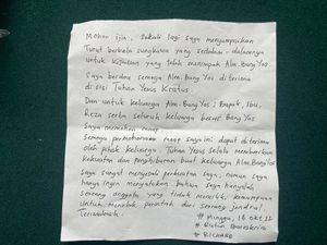 Permohonan Maaf Bharada E Ditulis saat Berada di Rutan Bareskrim