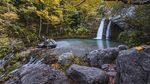 Temaram Musim Gugur di Air Terjun Para Dewa