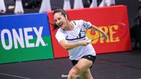 Ini momen saat Anya Geraldine bermain badminton dan menjadi rekan tim Raisa. Foto: Instagram Anya Geraldine