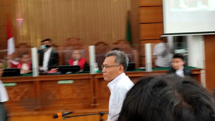 Kombes Agus Nurpatria dalam persidangan kasus obstruction of justice. (Wilda/detikcom)