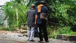 Kondisi Terkini Tebing Longsor di Ujung Jembatan Cisadane