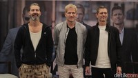 Mikkel Lentz, Jascha Richter dan Kare Wanscher/Foto: Suki/detikJatim