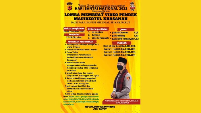 Lomba video bagi santri Garut.