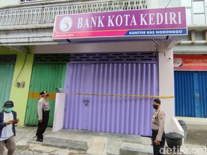 Perampokan BPR Kota Kediri, Pelaku Bawa Lari Rp 20 Juta